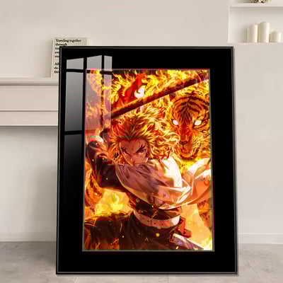 【週邊】橘子工作室－鬼滅之刃 炎柱 虎威 裝飾畫1
