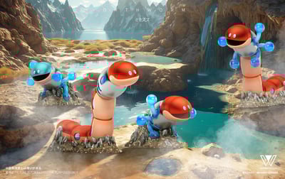 【寶可夢】玩得Wonder studio-催眠貘進化組＋鬃岩狼人進化組＋拖拖蚓8