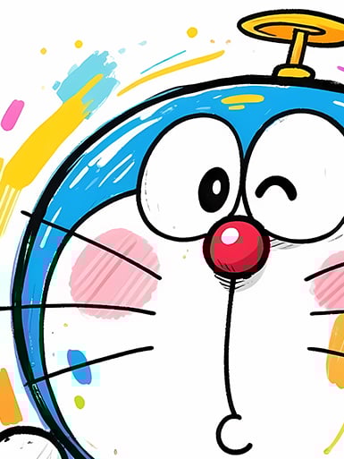 【週邊】巴洛克－哆啦A夢 塗鴉哆啦 裝飾畫 & 冰箱貼2