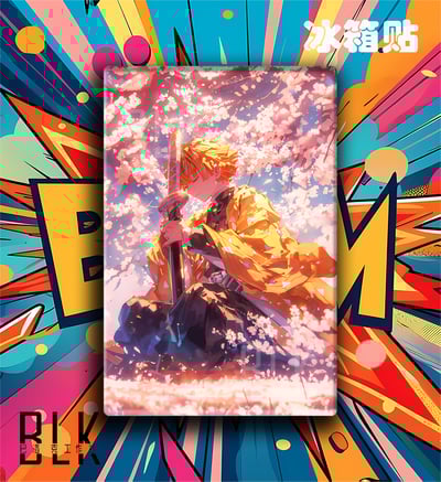 【週邊】巴洛克－鬼滅之刃 我妻善逸 裝飾畫&冰箱貼5