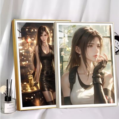 【週邊】阿喵畫社－最終幻想 迎辰 蒂法 裝飾畫1