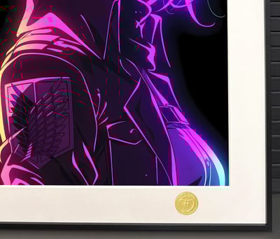 【週邊】H2工作室-賽博三笠 進擊的巨人三笠阿克曼裝飾畫4