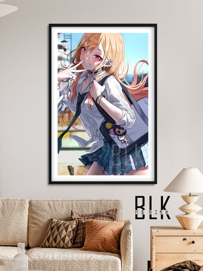 【週邊】巴洛克－戀上換裝娃娃 校服喜多川 裝飾畫&冰箱貼4