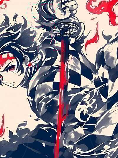 【週邊】星空工作室-國風炭治郎 鬼滅之刃無限城篇裝飾畫3