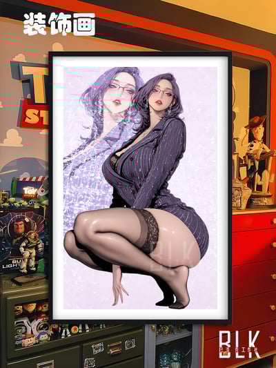 【週邊】巴洛克－美麗新世界 紫色金美庭 裝飾畫&冰箱貼1