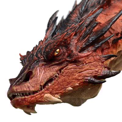 【正版授權】WETA Workshop－霍比特人 Smaug 史矛革 半身像 原色版 87-02-0145210