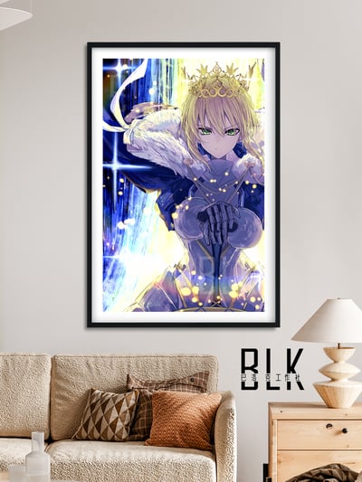 【週邊】巴洛克－Fate 王冠saber 裝飾畫＆冰箱貼4