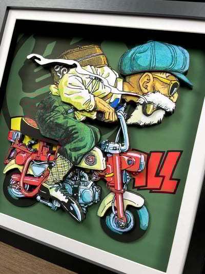 【週邊】萌萌匠-七龍珠名場面悟空龜仙人自行車立體手工3D畫6