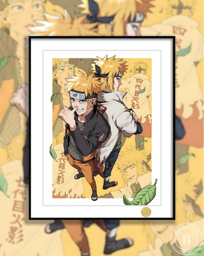 【週邊】H2工作室－火影忍者 水門 鳴人 裝飾畫1