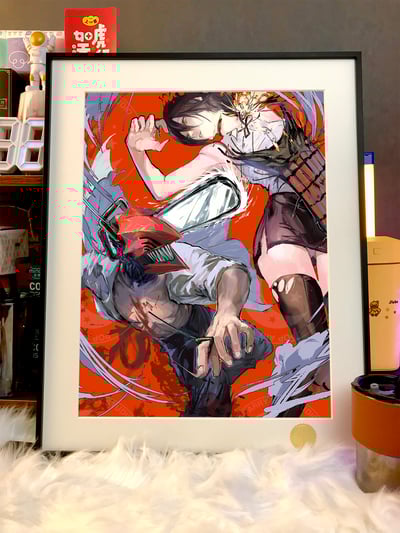 【週邊】星空工作室-電次蕾塞 reze電鋸人鏈鋸人蕾塞篇Chainsaw Man電次瑪奇瑪帕瓦動畫裝飾畫2