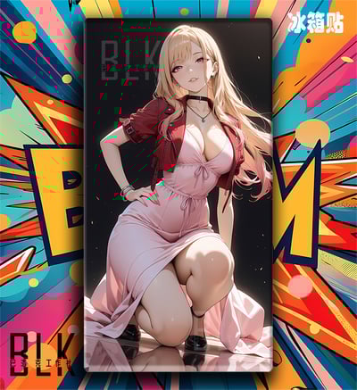 【週邊】巴洛克－戀上換裝娃娃 粉衣喜多川 裝飾畫&冰箱貼5