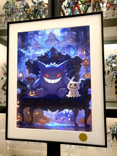 【週邊】星空工作室-王座耿鬼 寶可夢神奇寶貝謎擬丘皮卡丘Gengar動畫遊戲二次元裝飾畫2