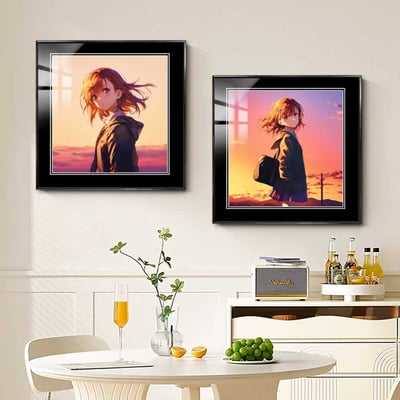 【週邊】阿喵畫社－晚霞 御坂美琴 裝飾畫3