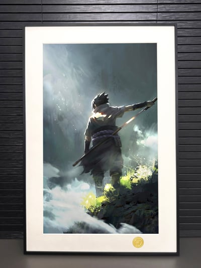 【週邊】H2工作室－火影忍者 背影佐助 裝飾畫2