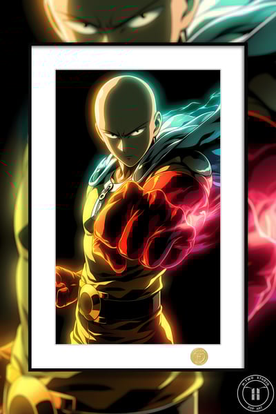 【週邊】H2工作室-埼玉老師 一拳超人光頭大魔王裝飾畫1