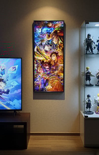 《週邊》千鳥社-鬼滅之刃無限城海報猗窩座義勇炭治郎善逸蝴蝶忍裝飾畫海報3