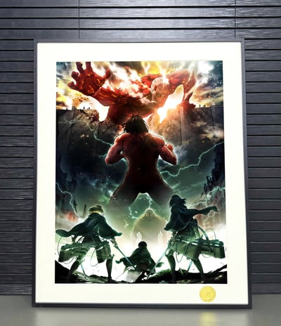 【週邊】H2工作室－進擊的巨人 三人組 裝飾畫2