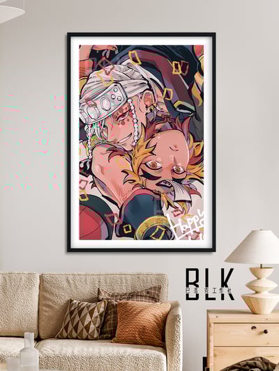 【週邊】巴洛克－鬼滅之刃 音柱炎柱 裝飾畫&冰箱貼4