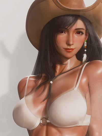 【週邊】星空工作室－FF7 牛仔蒂法 裝飾畫3