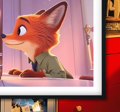 【週邊】巴洛克－動物方程式 兔兔狸狸 裝飾畫&冰箱貼3