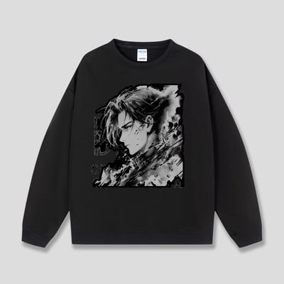 【週邊】阿喵畫社-兵長無帽長袖衛衣2