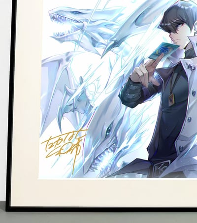 【週邊】H2工作室-海馬瀨人 遊戲王青眼白龍高橋和希裝飾畫3