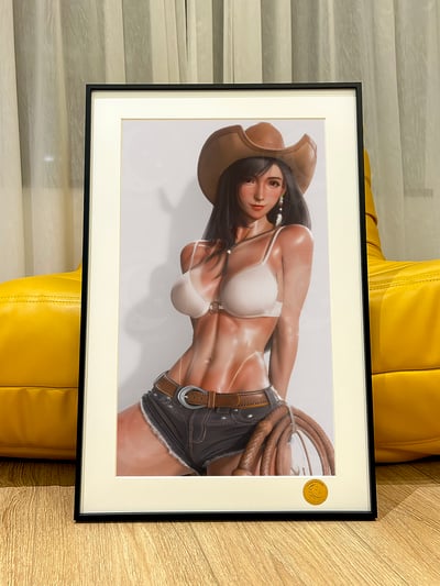 【週邊】星空工作室－FF7 牛仔蒂法 裝飾畫1