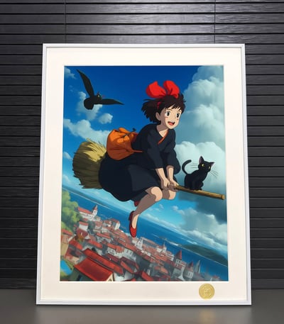 【週邊】H2工作室－宮崎駿 魔女宅急便 裝飾畫2
