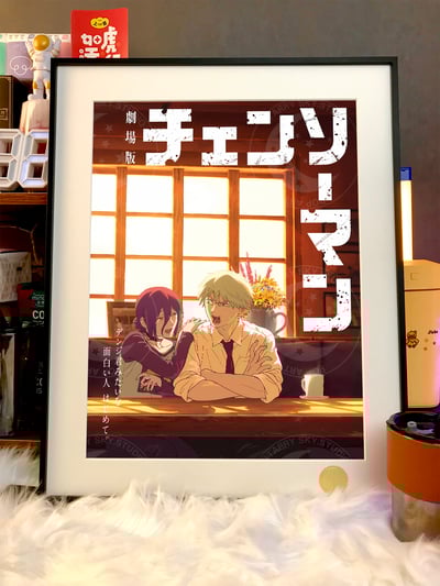 【週邊】星空工作室-蕾塞咖啡廳 波姆電鋸人鏈鋸人蕾塞篇Chainsaw Man電次瑪奇瑪帕瓦動畫裝飾畫2