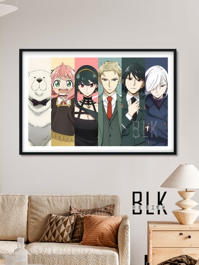 【週邊】巴洛克－SPY×FAMILY 間諜家家酒全員 裝飾畫&冰箱貼4