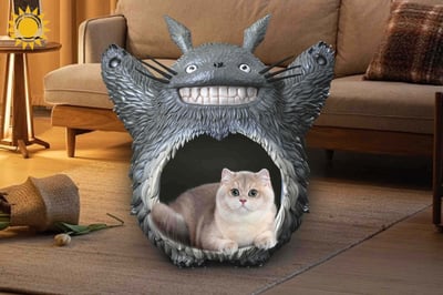 【宮崎駿】太陽模玩-龍貓創意收納 貓窩 狗窩 零食櫃4