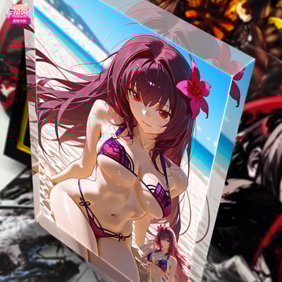 【週邊】阿喵畫社－海風吹吹 斯卡哈 透明卡磚&護腕滑鼠墊2