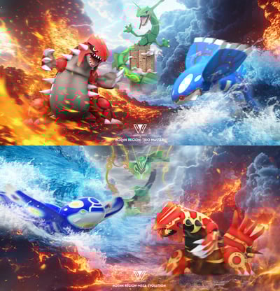 【寶可夢】玩得Wonder studio-普通豐源三神 裂空坐3