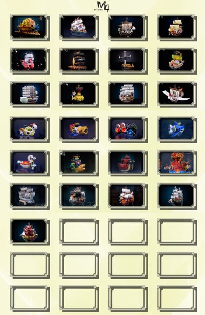 【海賊王】M4工作室-全員船系列 第二十五彈 羅傑海賊船 黃金·傑克遜號4