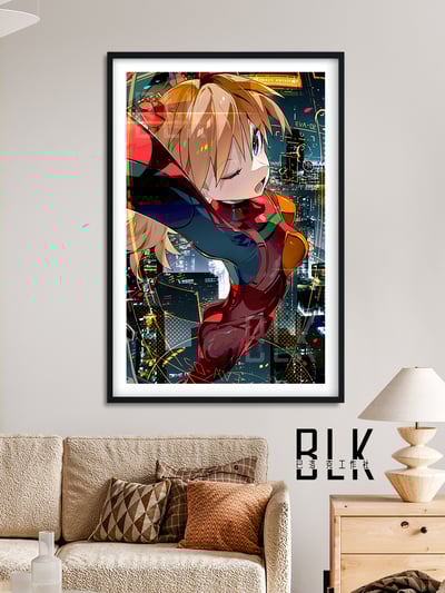 【週邊】巴洛克－新世紀福音戰士 城市明日香 裝飾畫&冰箱貼4