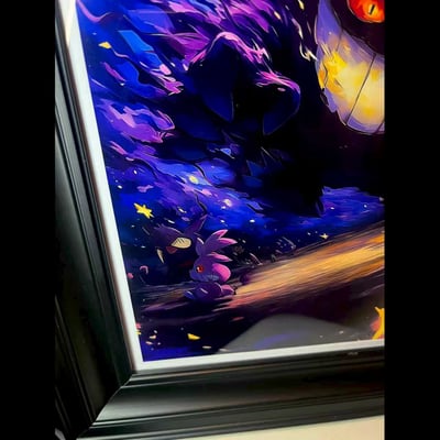 【週邊】阿喵畫社－寶可夢 幽夜耿鬼 裝飾畫3