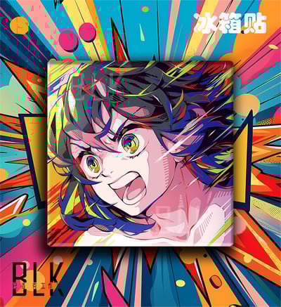 【週邊】巴洛克-炫彩鬼滅四小隻鬼滅之刃無限城篇炭治郎彌豆子善逸伊之助動漫裝飾畫 冰箱貼6