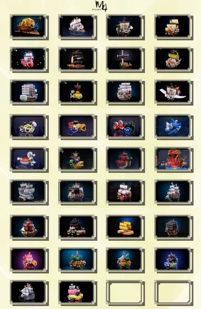 【海賊王】M4工作室－全員船系列 第三十四彈 波尼海賊船 珠寶·瑪格麗特披薩號5