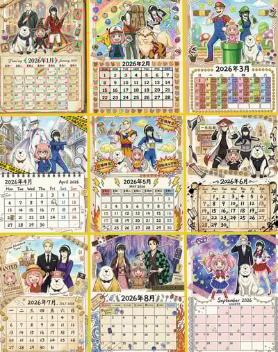 【週邊】H2工作室－間諜家家酒日曆 裝飾畫3