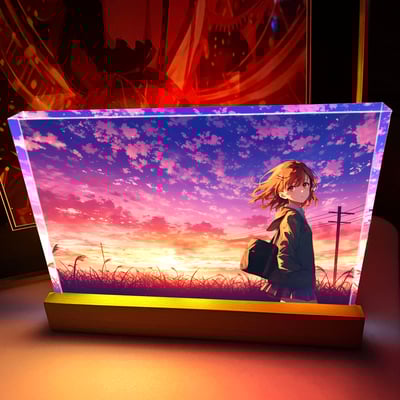 【週邊】阿喵畫社-晚霞 禦坂美琴發光透明卡磚2