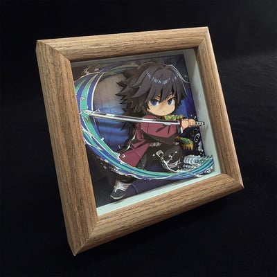 【週邊】凹凸Panda工作室－鬼滅之刃 無限城篇 富岡義勇 手工紙藝立體掛畫9