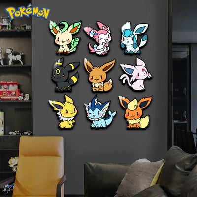 【週邊】阿喵畫社-伊布家族背景牆3