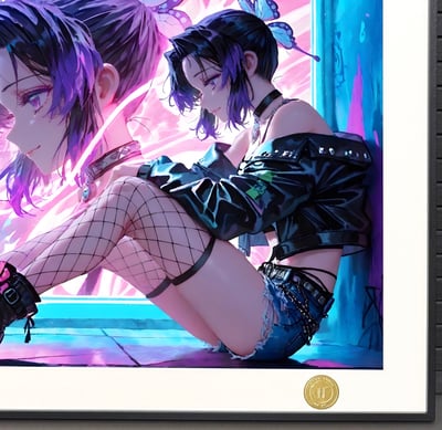 【週邊】H2工作室-賽博蝴蝶忍者 鬼滅之刃小忍鬼殺隊蟲柱動漫二次元裝飾畫4