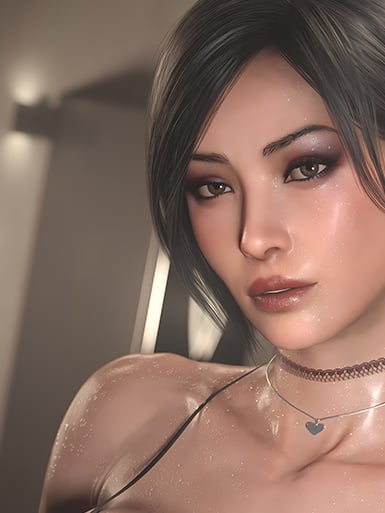 【週邊】巴洛克－惡靈古堡 健身艾達王 裝飾畫&冰箱貼2