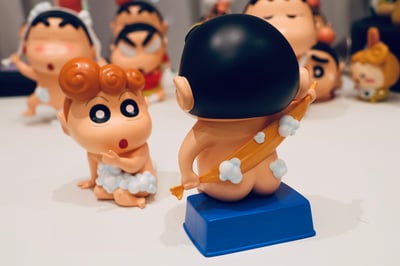 【蠟筆小新】動感光波-洗澡小新&洗澡小葵（海外現貨）7