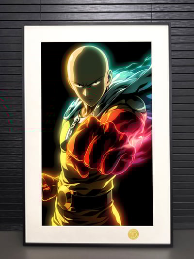 【週邊】H2工作室-埼玉老師 一拳超人光頭大魔王裝飾畫2