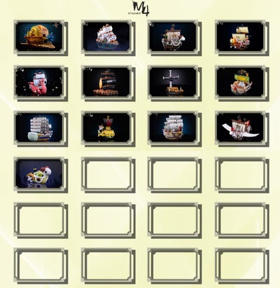 【海賊王】M4工作室-全員船系列 第十三彈 桑尼工具船 迷你梅利2號船4