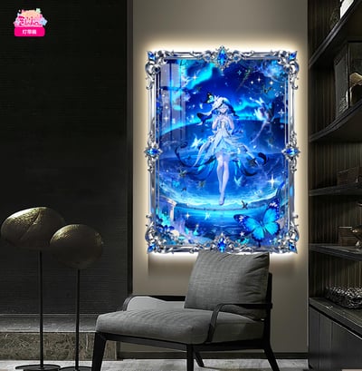 【週邊】阿喵畫社－晚安蝴蝶 守岸人燈帶畫4