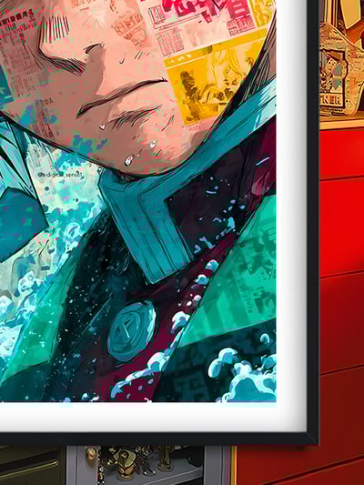 【週邊】巴洛克－鬼滅之刃 報紙炭治郎 裝飾畫 & 冰箱貼3