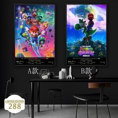 【週邊】千鳥社－超級馬力歐銀河大電影  簽名裝飾畫1